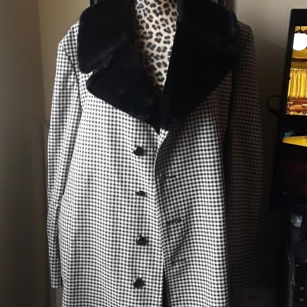 Vintage London Fog Gingham Peacoat